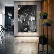 SML Tablo Mustafa Kemal Atatürk Elinde Sigarasıyla Karizma Adam Türk Kanvas Tablo