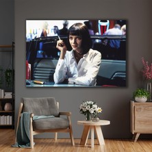 SML Tablo Pulp Fiction Uma Thurman Sigara İçen Kız Ucuz Roman Quentin Tarantino Efsane Film Sanat Kanvas Tablo
