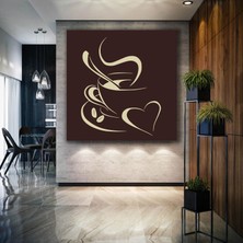 SML Tablo Bir Fincan Kahve Aşkı Cafe Restorant Dekor Kanvas Tablo