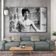 SML Tablo Kung Fu Dövüş Sanatları Ustası Efsane Bruce Lee Kanvas Tablo