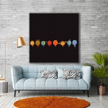 SML Tablo Çocuk Odası Güneş Sistemi Dekoratif Tablo Kanvas Tablo