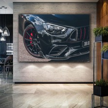 SML Tablo Mercedes Benz Amg Siyah Araba Karizma Car Dekor Kanvas Tablo