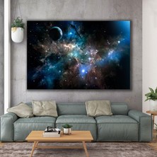 SML Tablo Uzay Cosmos Kozmoz Astronot Dünya Gezegenler Kanvas Tablo