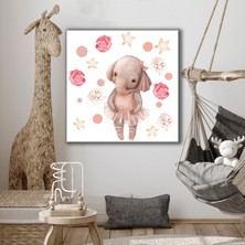 SML Tablo Balerin Fil Yavrusu Çizgi Film Karakteri Çocuk Odası Dekor Kanvas Tablo