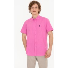 U.S. Polo Assn. Erkek Pembe Kısa Kollu Gömlek 50254416-VR041