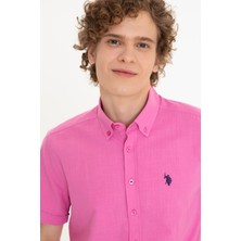 U.S. Polo Assn. Erkek Pembe Kısa Kollu Gömlek 50254416-VR041