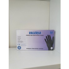 Valeria Pudrasız Siyah Nitril Eldiven 'm' 1 Koli 20 Adet