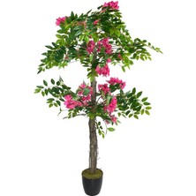 Nettenevime Yapay Ağaç Fuşya Begonvil Ağacı 130CM Doğal Salex Dallı