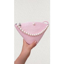 Ende Bag Kadın Pudra Pembe Incili Tasarım Omuz Çantası