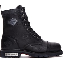 Harley Davidson Erkek Colmar Bot Siyah Kısa Topuklu Platform Dayanıklı Yapı ile Konfor Sunar