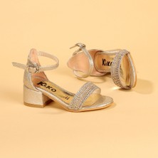 Kiko Kids Kiko 761 Çatlak Günlük Kız Çocuk 3 cm Topuk Sandalet Ayakkabı Altın