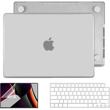 Novstrap Apple MacBook Pro 2021 M1 16.2 Inc A2485 Uyumlu Mat Alt Üst Kılıf + Klavye Kılıfı + Film