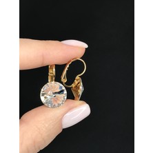 Amante Crystal Swarovski Kristal Küpe Altın Rivoli