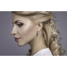 Amante Crystal Swarovski Kristal Küpe Altın Rivoli