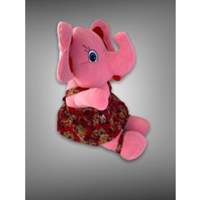 DGS Fil Elbiseli Karakter Figür Peluş Oyuncak Pembe 50X35 cm Oyun ve Uyku Arkadaşı