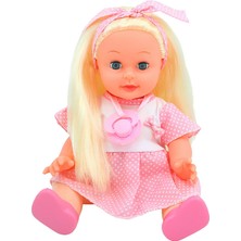 Global Toys Altını Islatan Ingilizce Konuşan Biberon ve Emzikli 32 cm Roza Bebek