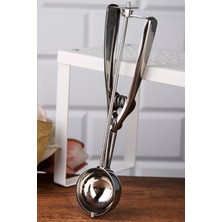 Metal Çek Bırak Dondurma Kepçesi Pratik Dondurma Servis Kaşığı