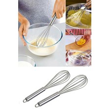 Paslanmaz 2li *21+25 cm Çırpıcı Kek Çırpıcı