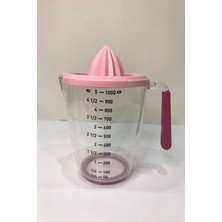 Pembe Narenciye Sıkacağı Ölçülü Şeffaf Portakal Limon Sıkacağı 1000 ml