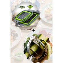 Katlanabilir Kare Süzgeç + Paslanmaz Çelik Jülyen Soyacak