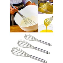 Paslanmaz 3'lü Çırpma Teli Seti 30+25+22 cm