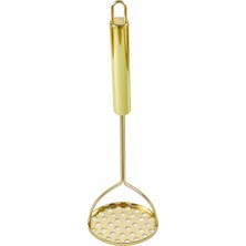 Lüx Metal Uzun Paslanmaz Gold Patates Ezici