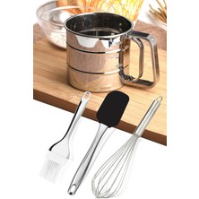 4 Parça Un Eleği Spatula Yumurta Fırçası ve Çırpıcı Kek Yapma Seti