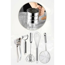 6 Adet Paslanmaz Çelik Mutfak Hazırlık Çeyiz Seti