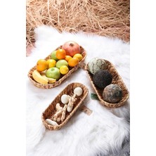 Bambu Rattan 3'lü Lüx Uzun Servis & Sunum