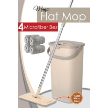 Professional Flat Mop 4 Bezli Mikrofiber Temizlik Seti