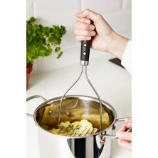 Lüks Patates Ezici Siyah Paslanmaz Çelik