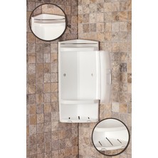 Banyo Köşe Rafı Kapaklı