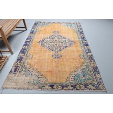 Kayra Export Türk Halısı, Eskitme Halı, Halı, 165 x 264 cm Turuncu Halı, Dekoratif Salon Halı,  9002