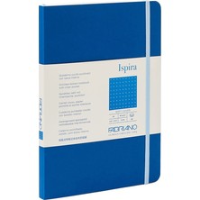 Fabriano : Ispira Karton Kapak Dikişli Noktalı Defter : Mavi : A5 (96 Yaprak - 85 Gr)