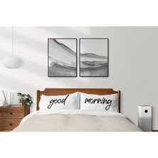 Minik Mucizeler Good Morning Tasarım Yastık Kılıfı 2'li Kombin 30 x 50 cm Dekoratif Yastık Kılıfı