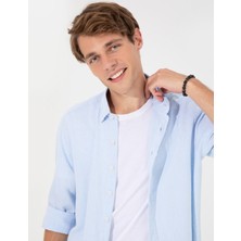 Pierre Cardin Erkek Açık Mavi Regular Fit Uzun Kollu Gömlek 50249718-VR003