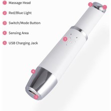 Sanlindou Isıtma Tedavisi Ions Elektrikli Titreşim Mini Göz Masaj Koyu Daire Kaldırma Güzellik Asansör Göz Bakımı - Ev Kullanımı Güzellik Cihazları (Beyaz) (Yurt Dışından)