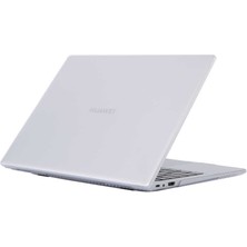 Fibaks Huawei Matebook D15 Kılıf 360 Derece Şeffaf Transparan Hava Menfezli Tam Koruma Kristal Kapak