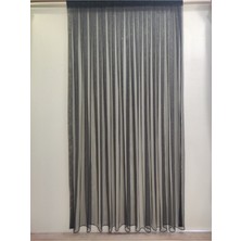 Perhal Siyah Grek Petek Zemin 1-2 Seyrek Pileli Etekleri Kurşunlu Tül Perde