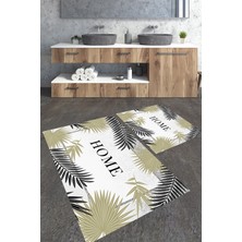 Talia Home Home Yazılı 2'li Büyük Boy  Banyo Paspas Seti