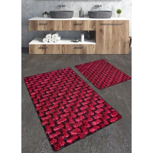 Talia Home Digital Baskılı 2'li Büyük Boy Banyo Paspas Seti