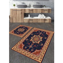 Talia Home Etnik 7 Desenli 2'li Büyük Boy Banyo Paspas Seti