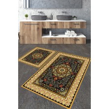 Talia Home Etnik 9 Desenli 2'li Büyük Boy Banyo Paspas Seti