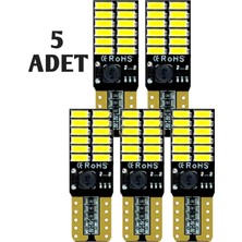 Asegaraj 5 Adet T10 LED Beyaz Canbuslı 12V Park LED Plaka Tavan LED Ampul Yükseknışık Kalitesi 24 Ledli