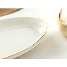 English Home Torino Porselen Kayık Tabak 25 cm Gold