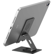 Ceptimum 360 Derece Dönebilen Taşınabilir Katlanabilir Metal Telefon ve Tablet Standı Wiwu ZM106
