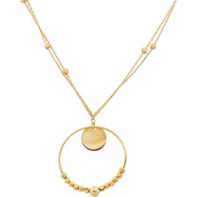 İryum 22 Ayar Altın Halka Kolye