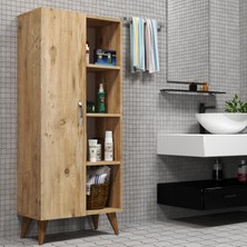 Tanmob Star Tek Kapılı 4raflı Çok Amaçlı Dolap Çam- BDL0202