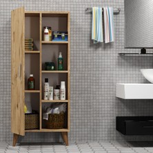 Tanmob Star Tek Kapılı 4raflı Çok Amaçlı Dolap Çam- BDL0202