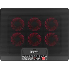 Inca INC-601GMS 7"-17" 6 Fanlı 2xUSB 6 Kademeli Oyuncu Notebook Soğutucu